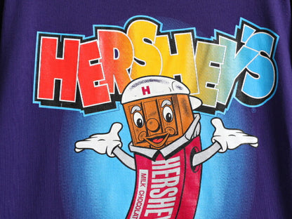 90s ■ HERSHEY'S キャラクター プリント 半袖 Tシャツ メンズ L 程 90年代 ハーシーズ 企業物 イラスト グラフィック オフィシャル 当時物