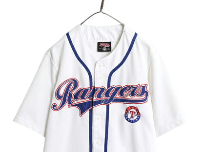 レンジャーズ ベースボール シャツ メンズ M / MLB オフィシャル 大リーグ ユニフォーム ゲームシャツ ジャージ 半袖シャツ メジャーリーグ