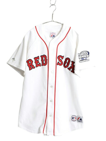 USA製 レッドソックス ベースボール シャツ メンズ M / MLB オフィシャル マジェスティック 大リーグ ユニフォーム ゲームシャツ ジャージ