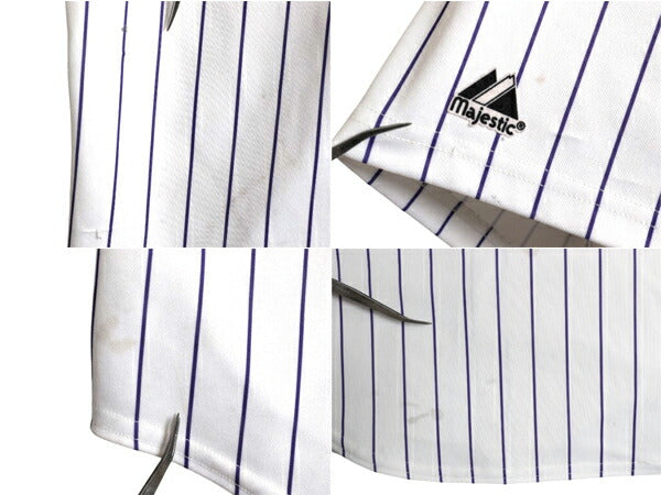 ロッキーズ ベースボール シャツ メンズ XXL 程/ MLB オフィシャル マジェスティック 大リーグ ユニフォーム ジャージ 重ね着 大きいサイズ