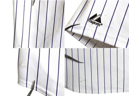 ロッキーズ ベースボール シャツ メンズ XXL 程/ MLB オフィシャル マジェスティック 大リーグ ユニフォーム ジャージ 重ね着 大きいサイズ