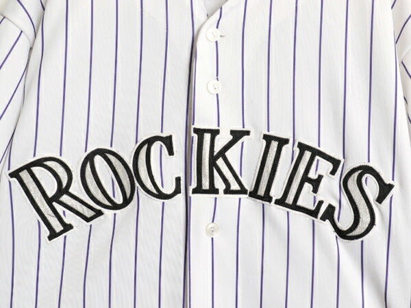 ロッキーズ ベースボール シャツ メンズ XXL 程/ MLB オフィシャル マジェスティック 大リーグ ユニフォーム ジャージ 重ね着 大きいサイズ