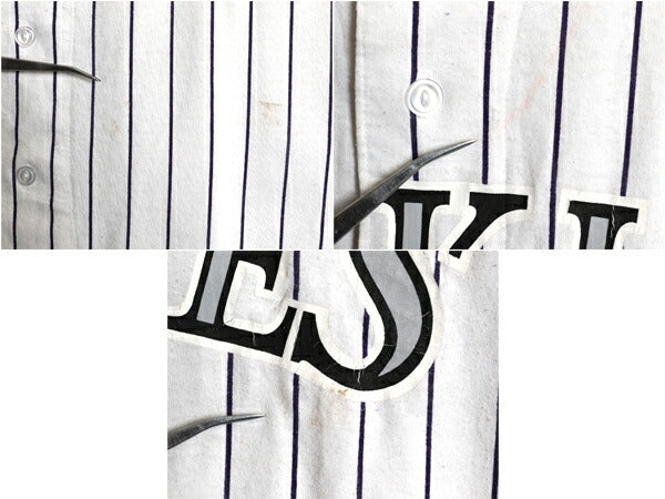 90s USA製 ロッキーズ ベースボール シャツ メンズ L / オールド MLB オフィシャル ラッセル 大リーグ ユニフォーム ゲームシャツ コットン