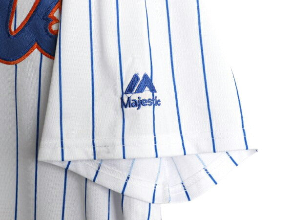 メッツ ベースボール シャツ メンズ L 古着 MLB オフィシャル マジェスティック 大リーグ ユニフォーム ゲームシャツ ジャージ 半袖シャツ