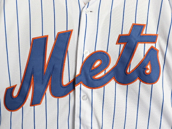 メッツ ベースボール シャツ メンズ L 古着 MLB オフィシャル マジェスティック 大リーグ ユニフォーム ゲームシャツ ジャージ 半袖シャツ