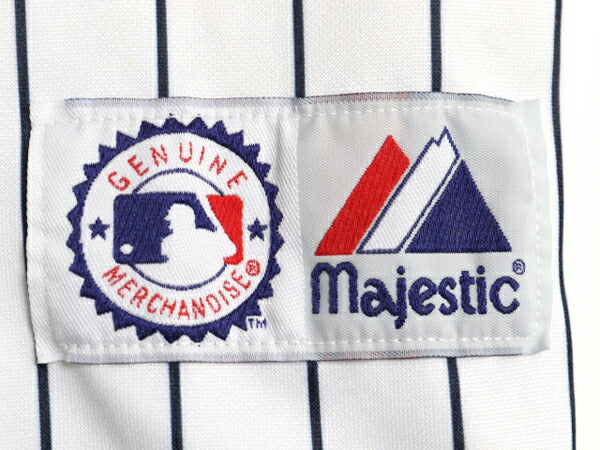 USA製 ヤンキース ベースボール シャツ メンズ L / 古着 MLB オフィシャル マジェスティック 大リーグ ユニフォーム ゲームシャツ ジャージ