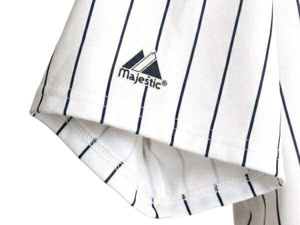 USA製 ヤンキース ベースボール シャツ メンズ L / 古着 MLB オフィシャル マジェスティック 大リーグ ユニフォーム ゲームシャツ ジャージ