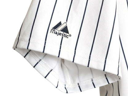 USA製 ヤンキース ベースボール シャツ メンズ L / 古着 MLB オフィシャル マジェスティック 大リーグ ユニフォーム ゲームシャツ ジャージ