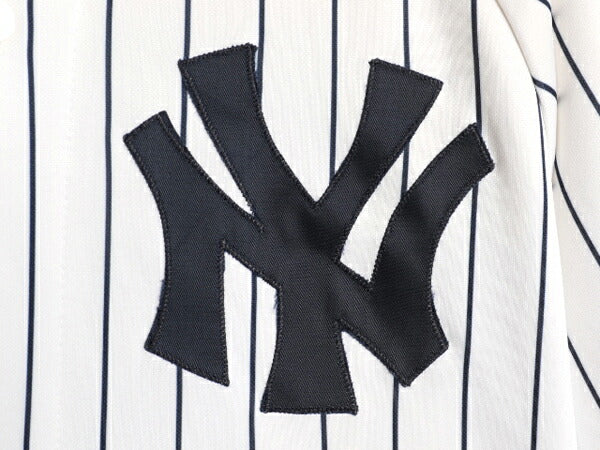 USA製 ヤンキース ベースボール シャツ メンズ L / 古着 MLB オフィシャル マジェスティック 大リーグ ユニフォーム ゲームシャツ ジャージ