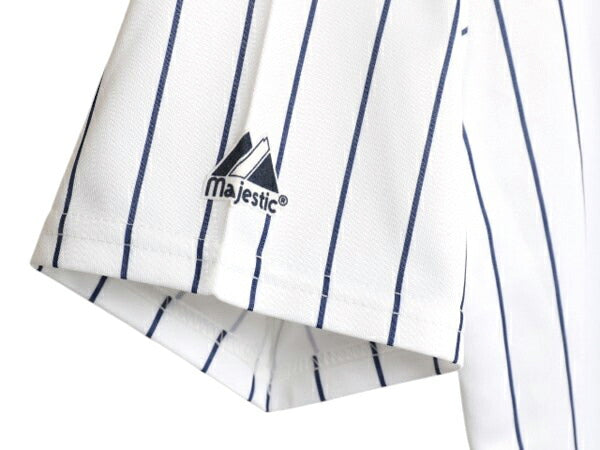 USA製 ヤンキース ベースボール シャツ メンズ S / 古着 MLB オフィシャル マジェスティック 大リーグ ユニフォーム ゲームシャツ ジャージ