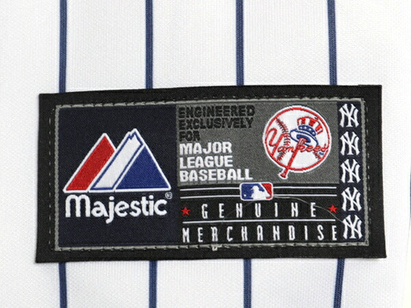 USA製 ヤンキース ベースボール シャツ メンズ S / 古着 MLB オフィシャル マジェスティック 大リーグ ユニフォーム ゲームシャツ ジャージ