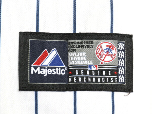USA製 ヤンキース ベースボール シャツ キッズ XL メンズ S 程 MLB オフィシャル マジェスティック 大リーグ ユニフォーム ジャージ 重ね着