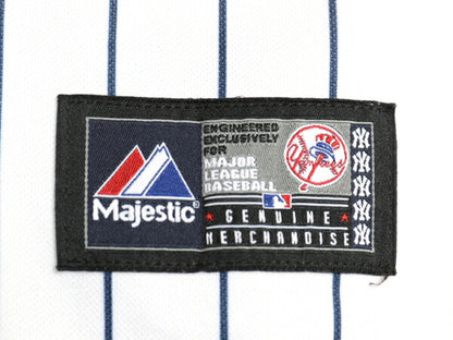 USA製 ヤンキース ベースボール シャツ キッズ XL メンズ S 程 MLB オフィシャル マジェスティック 大リーグ ユニフォーム ジャージ 重ね着