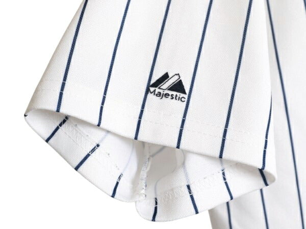 USA製 ヤンキース ベースボール シャツ キッズ XL メンズ S 程 MLB オフィシャル マジェスティック 大リーグ ユニフォーム ジャージ 重ね着