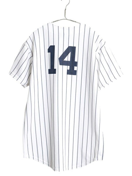 ヤンキース ベースボール シャツ メンズ S 程/ MLB オフィシャル マジェスティック 大リーグ ユニフォーム ゲームシャツ 半袖シャツ 重ね着