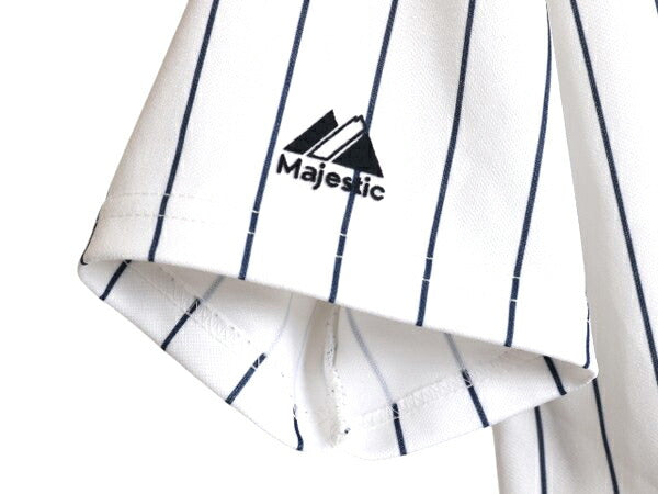 ヤンキース ベースボール シャツ メンズ S 程/ MLB オフィシャル マジェスティック 大リーグ ユニフォーム ゲームシャツ 半袖シャツ 重ね着