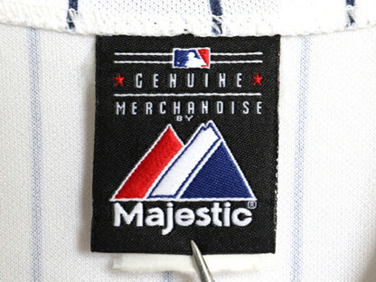 ヤンキース ベースボール シャツ メンズ S 程/ MLB オフィシャル マジェスティック 大リーグ ユニフォーム ゲームシャツ 半袖シャツ 重ね着