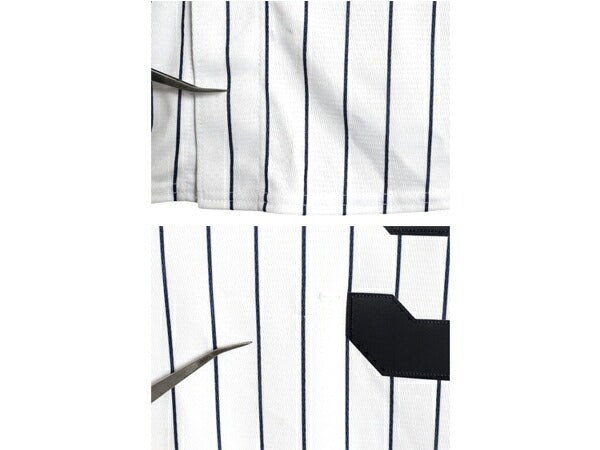 ヤンキース ベースボール シャツ メンズ XL / MLB オフィシャル マジェスティック 大リーグ ユニフォーム 大きいサイズ 重ね着 半袖シャツ
