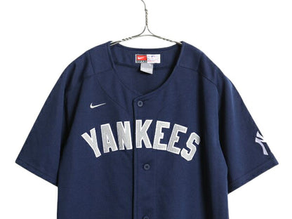 ヤンキース ベースボール シャツ キッズ L メンズ S 程 MLB オフィシャル ナイキ スウッシュ 大リーグ ユニフォーム ゲームシャツ ジャージ