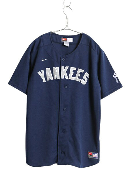 ヤンキース ベースボール シャツ キッズ L メンズ S 程 MLB オフィシャル ナイキ スウッシュ 大リーグ ユニフォーム ゲームシャツ ジャージ