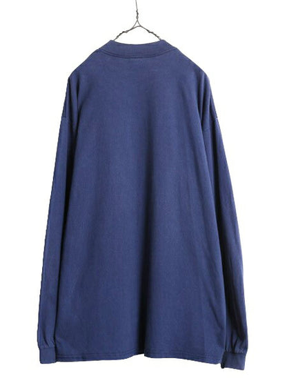 90s USA製 ナイキ モックネック 長袖 Tシャツ メンズ XL 古着 90年代 オールド ロンT スウッシュ ハイネック 大きいサイズ ヘビーウェイト