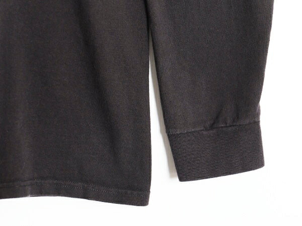 90s ラルフローレン プリント 長袖 Tシャツ メンズ XL / 90年代 オールド POLO JEANS CO ポロ  ロンT 袖プリント 黒 大きいサイズ ブラック