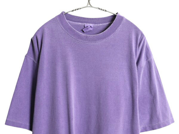 90s USA製 オールド ギャップ 無地 半袖 Tシャツ メンズ L / 旧タグ ヘビーウェイト コットン シングルステッチ  後染め ガーメントダイ 紫