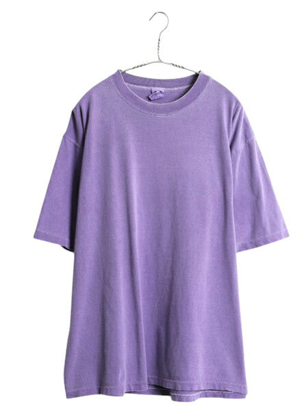 90s USA製 オールド ギャップ 無地 半袖 Tシャツ メンズ L / 旧タグ ヘビーウェイト コットン シングルステッチ  後染め ガーメントダイ 紫