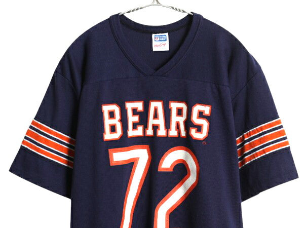 80s USA製 ベアーズ  両面 プリント フットボール Tシャツ メンズ XL / ヴィンテージ NFL オフィシャル ローリングス シングルステッチ 紺