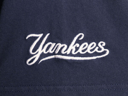 ナイキ ヤンキース ロゴ パッチ 刺繍 半袖 Tシャツ メンズ L / MLB オフィシャル 大リーグ ベースボール センター スモール スウッシュ 紺