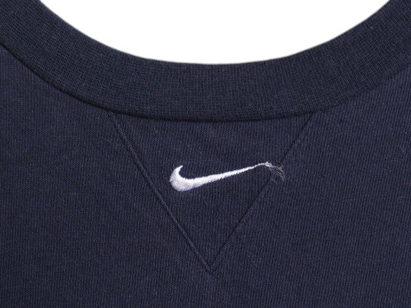 ナイキ ヤンキース ロゴ パッチ 刺繍 半袖 Tシャツ メンズ L / MLB オフィシャル 大リーグ ベースボール センター スモール スウッシュ 紺