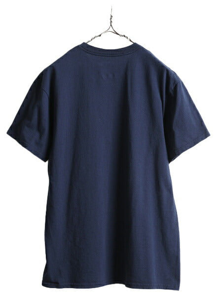デッドストック ■ MLB オフィシャル Majestic レッドソックス プリント 半袖 Tシャツ メンズ M / ロゴT メジャーリーグ ヘビーウェイト 紺