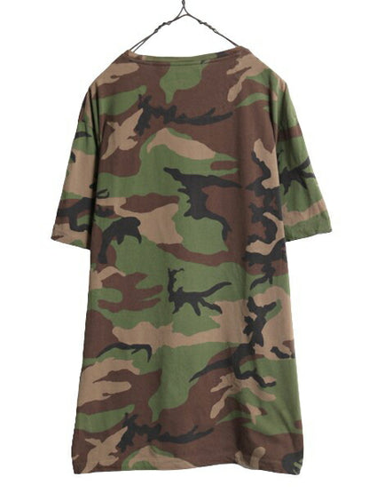 ポロ ラルフローレン ポケット付き 迷彩 半袖 Tシャツ メンズ XXL 総柄 ポケT カモフラ ポケットT コットン シングルステッチ ワンポイント