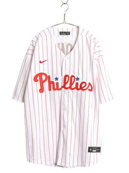 フィリーズ ベースボール シャツ メンズ XL / MLB オフィシャル ナイキ スウッシュ 大リーグ ユニフォーム 半袖シャツ 重ね着 大きいサイズ