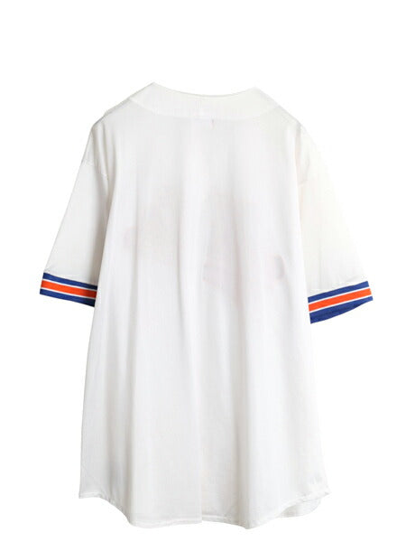 USA製 メッツ ベースボール シャツ メンズ XXL 程/ 古着 MLB オフィシャル マジェスティック 大リーグ ユニフォーム メッシュ 大きいサイズ