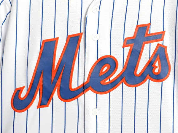 USA製 メッツ ベースボール シャツ メンズ L / MLB オフィシャル マジェスティック 大リーグ ユニフォーム ゲームシャツ 重ね着 半袖シャツ