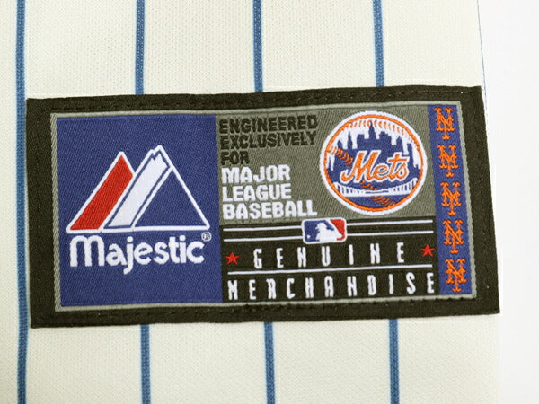 メッツ ベースボール シャツ メンズ XL / MLB オフィシャル マジェスティック 大リーグ ユニフォーム ゲームシャツ 大きいサイズ ジャージ