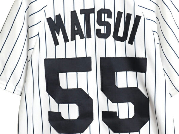 USA製 ヤンキース 松井秀喜 ベースボール シャツ メンズ S / MLB オフィシャル マジェスティック 大リーグ ユニフォーム 半袖シャツ 重ね着