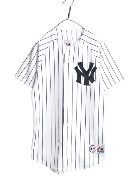 USA製 ヤンキース 松井秀喜 ベースボール シャツ メンズ S / MLB オフィシャル マジェスティック 大リーグ ユニフォーム 半袖シャツ 重ね着