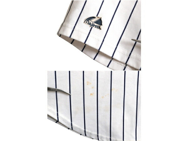 USA製 ヤンキース ベースボール シャツ メンズ XL / MLB オフィシャル マジェスティック 大リーグ ユニフォーム ゲームシャツ 大きいサイズ