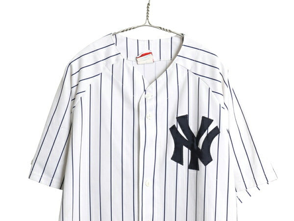 USA製 ヤンキース ベースボール シャツ メンズ XL / MLB オフィシャル マジェスティック 大リーグ ユニフォーム ゲームシャツ 大きいサイズ