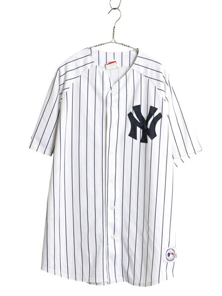 USA製 ヤンキース ベースボール シャツ メンズ XL / MLB オフィシャル マジェスティック 大リーグ ユニフォーム ゲームシャツ 大きいサイズ