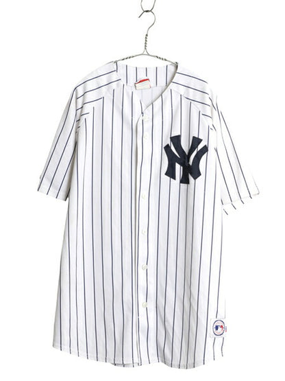 USA製 ヤンキース ベースボール シャツ メンズ XL / MLB オフィシャル マジェスティック 大リーグ ユニフォーム ゲームシャツ 大きいサイズ
