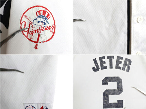 ヤンキース ベースボール シャツ メンズ S 程/ MLB オフィシャル マジェスティック 大リーグ ユニフォーム ゲームシャツ 半袖シャツ 重ね着
