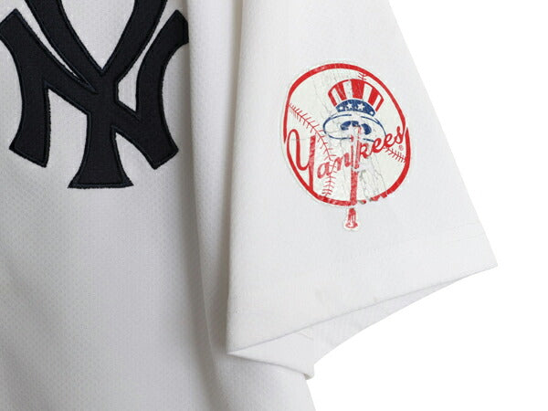 ヤンキース ベースボール シャツ メンズ S 程/ MLB オフィシャル マジェスティック 大リーグ ユニフォーム ゲームシャツ 半袖シャツ 重ね着