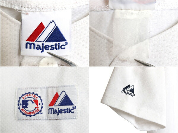 ヤンキース ベースボール シャツ メンズ S 程/ MLB オフィシャル マジェスティック 大リーグ ユニフォーム ゲームシャツ 半袖シャツ 重ね着