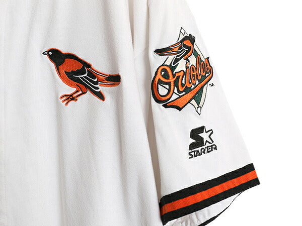 90s オリオールズ ベースボール シャツ メンズ XL オールド MLB オフィシャル スターター 大リーグ ユニフォーム 半袖シャツ 大きいサイズ