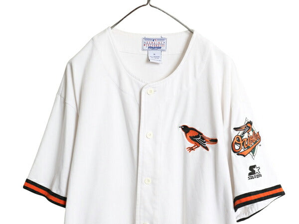 90s オリオールズ ベースボール シャツ メンズ XL オールド MLB オフィシャル スターター 大リーグ ユニフォーム 半袖シャツ 大きいサイズ