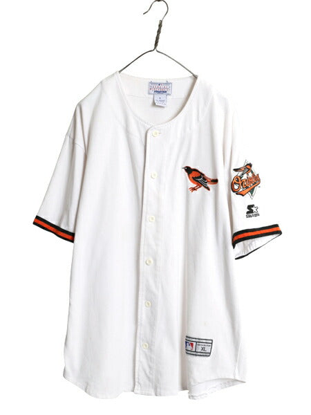 90s オリオールズ ベースボール シャツ メンズ XL オールド MLB オフィシャル スターター 大リーグ ユニフォーム 半袖シャツ 大きいサイズ