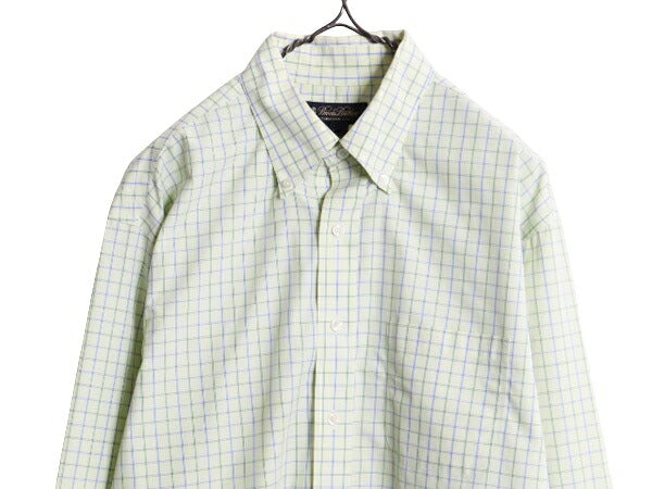 ブルックスブラザーズ チェック 長袖 ボタンダウン シャツ メンズ L / Brooks Brothers コットン ノーアイロン ワイシャツ BD マルチカラー